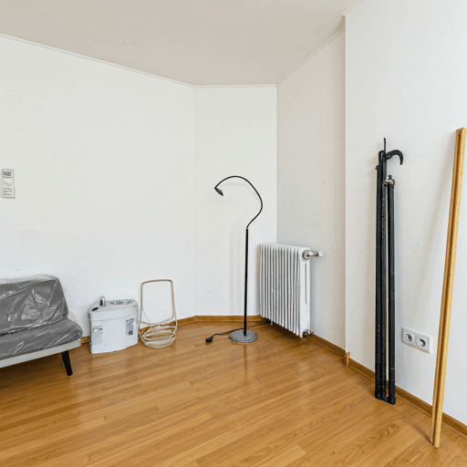 Empty room before AI furniture fill